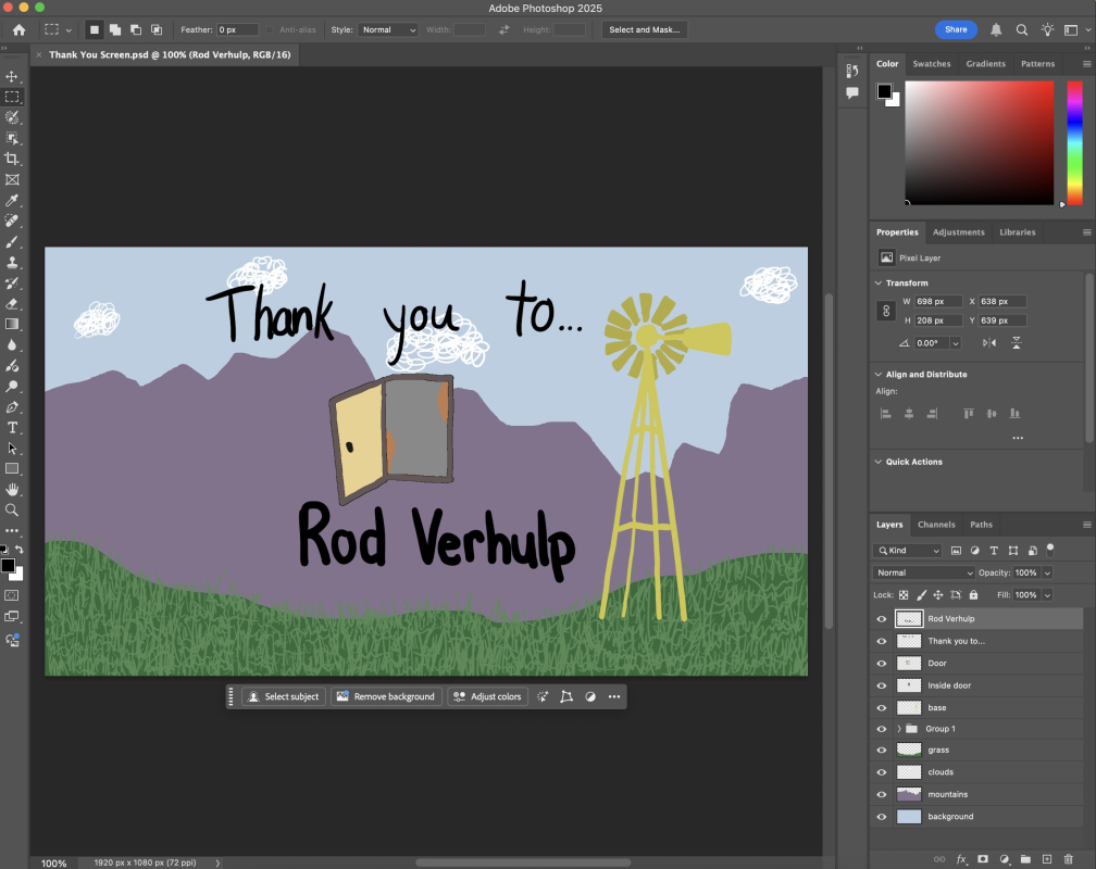 Thank you scene from documentary